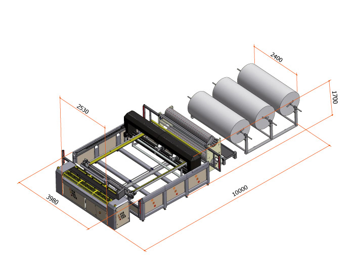 Acolchadora Industrial para Costura en Contínuo con Un Cabezal - Imagen 6